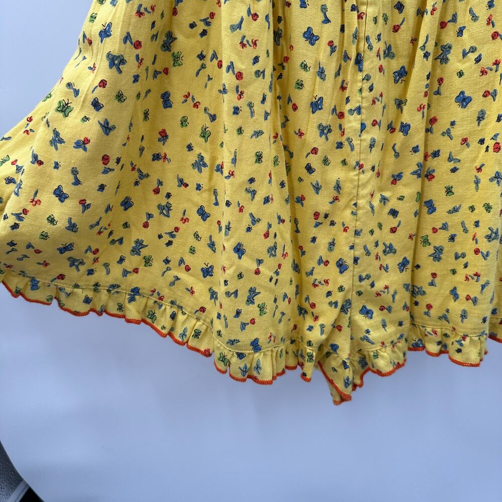 UO URBAN OUTFITTERS NWT Betti Print Yellow Linen Blend Romper // L - Picture 11 of 13